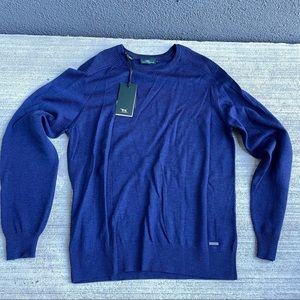 Rodd & Gunn Sweater Large Mens Blue Extra Fine Merino Wool Large New with Tags